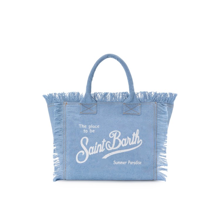 SAINT BARTH Borsa Colette in denim chiaro bambina