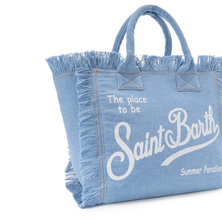 SAINT BARTH Borsa Colette in denim chiaro bambina