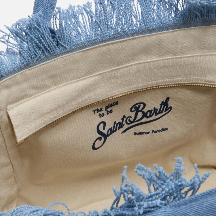 SAINT BARTH Borsa Colette in denim chiaro bambina