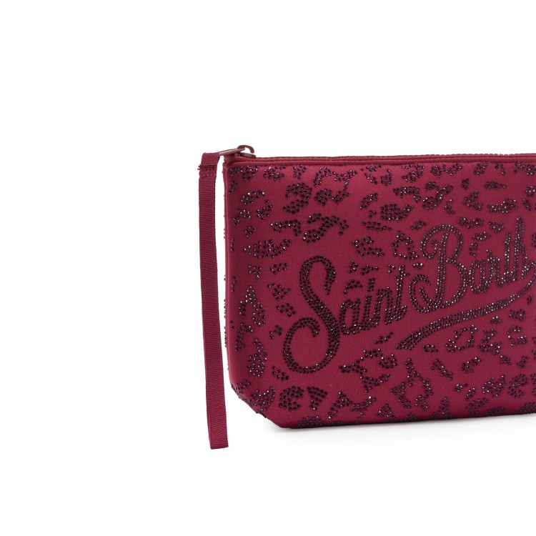 SAINT BARTH Pochette bordeaux leopardata bambina