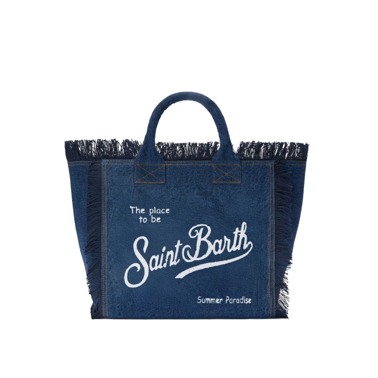 SAINT BARTH Borsa Colette in denim scuro bambina