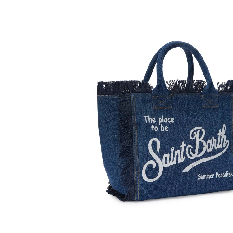 SAINT BARTH Borsa Colette in denim scuro bambina