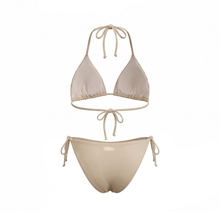 SAINT BARTH Bikini zebrato con strass bambina