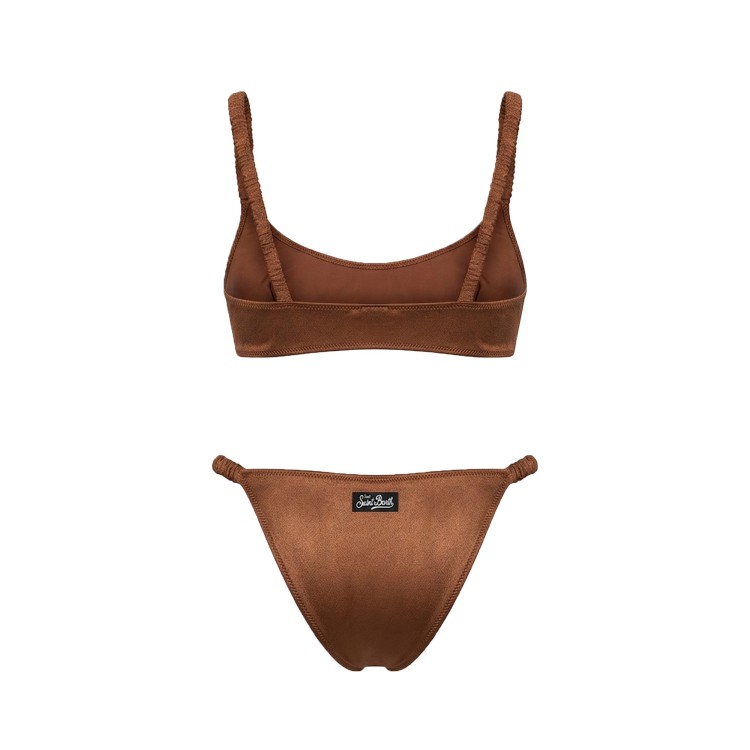 SAINT BARTH Bikini marrone shiny bambina