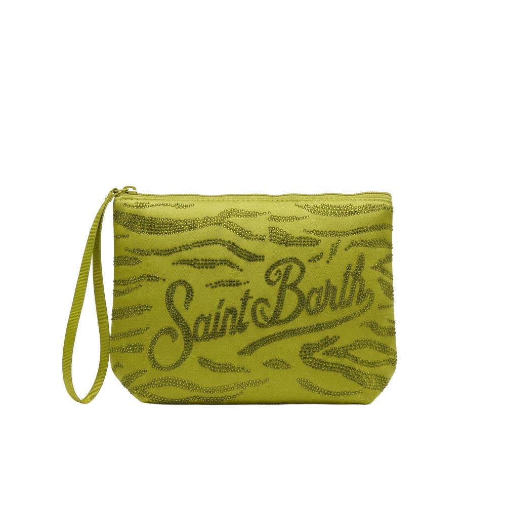 SAINT BARTH Pochette verde...