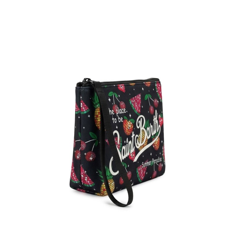 SAINT BARTH Pochette nera Disco Fruit stampata bambina