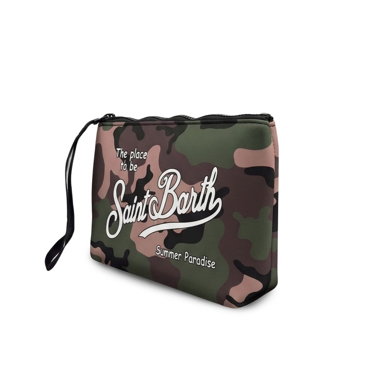 SAINT BARTH Pochette verde mimetica bambino