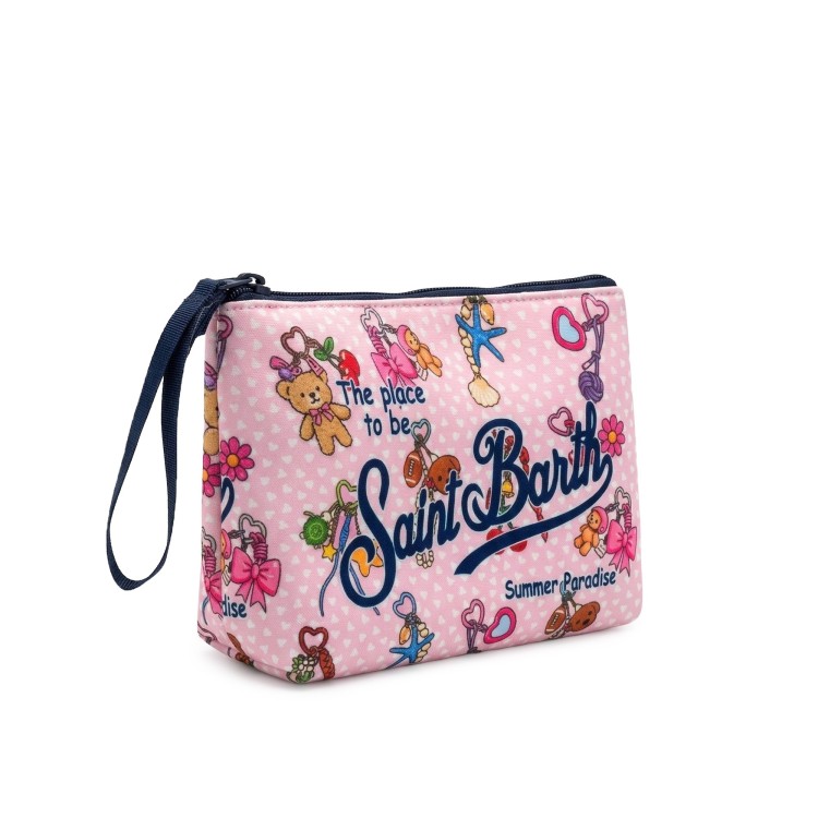 SAINT BARTH Pochette rosa Charms Party stampata bambina