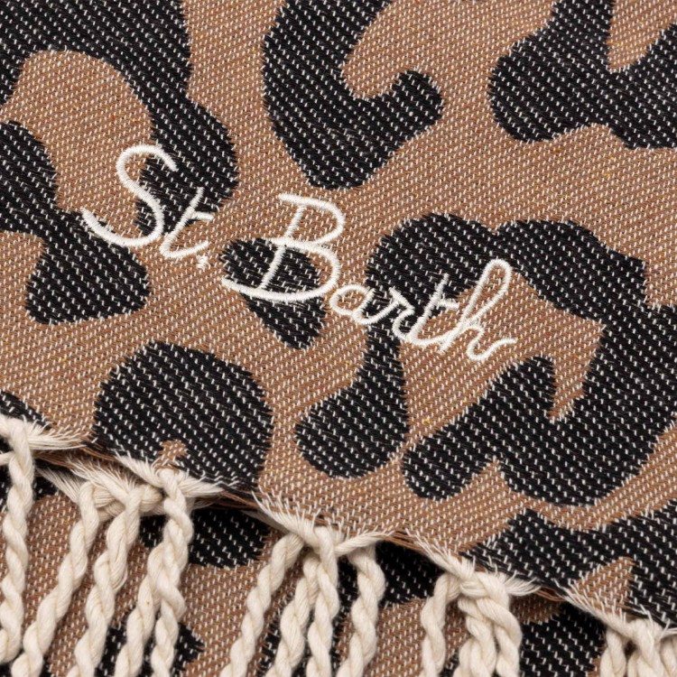 SAINT BARTH Telo mare leopardato bambina