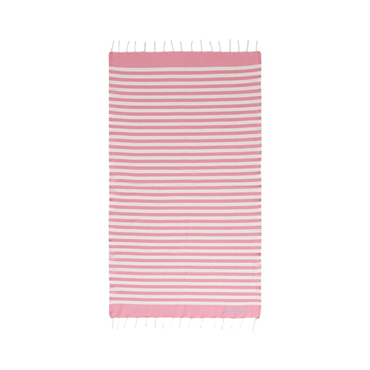 SAINT BARTH Telo mare a righe rosa bambina