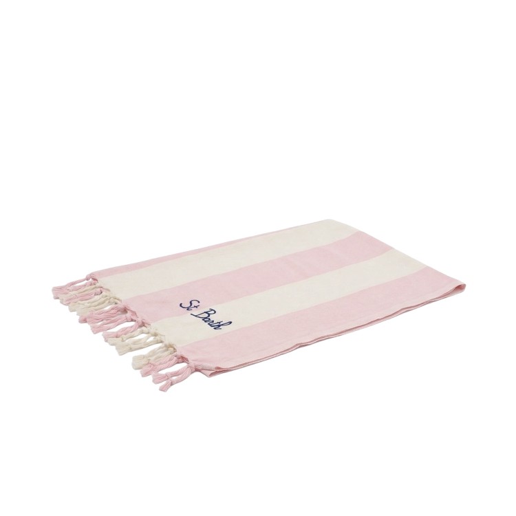 SAINT BARTH Telo mare a righe rosa bambina