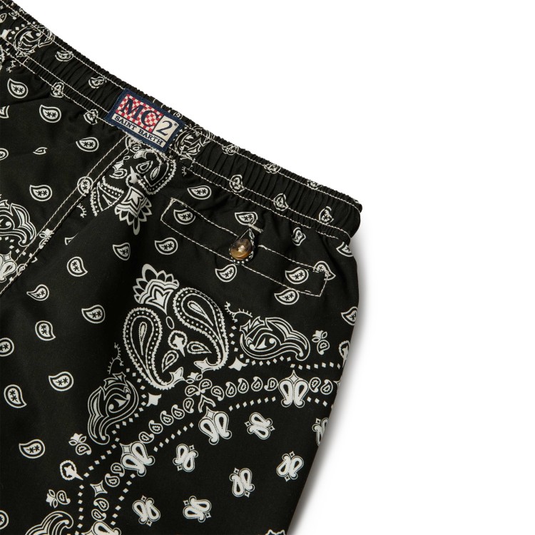 SAINT BARTH Boxer mare neri bandana bambino