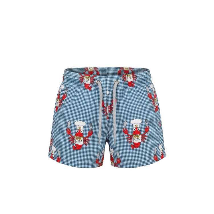 SAINT BARTH Boxer mare blu navy Chef Lobster bambino