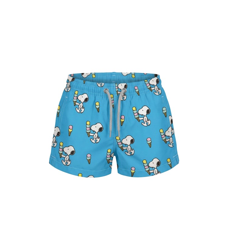 SAINT BARTH Boxer mare celeste Snoopy stampato bambino