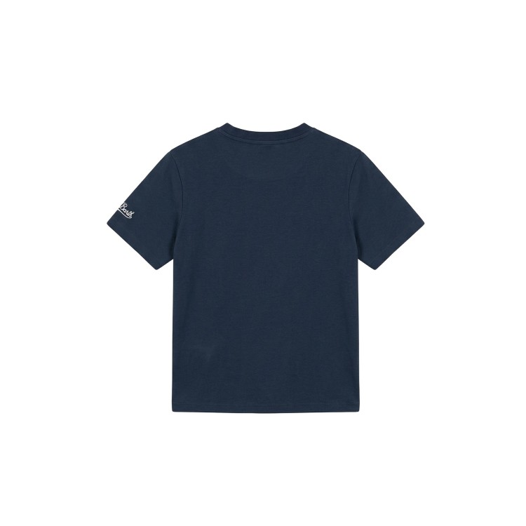 SAINT BARTH T-shirt blu navy Carrera bambino