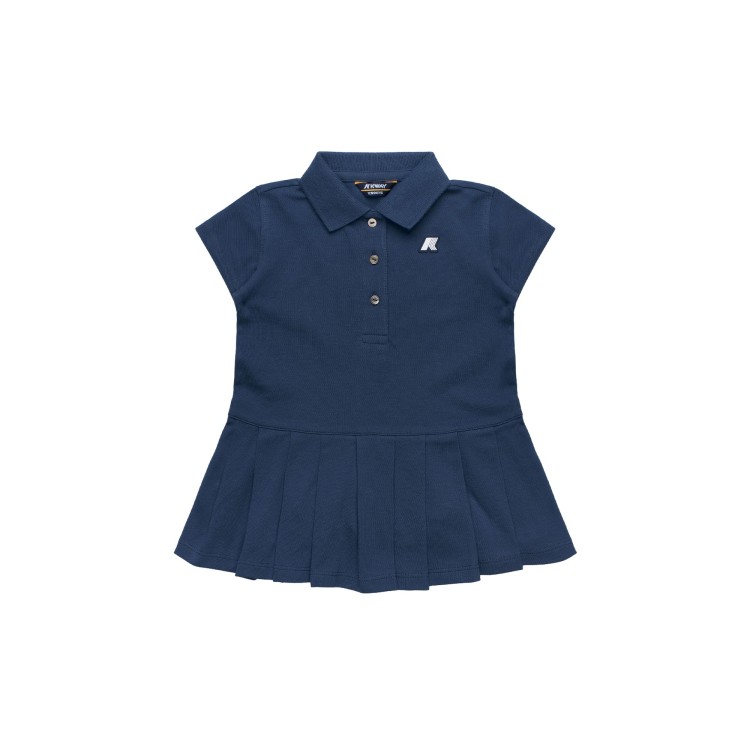K-WAY Abito blu navy in piqué neonata
