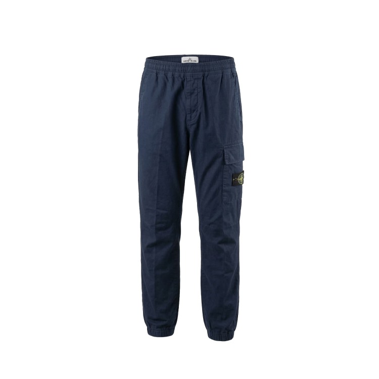 STONE ISLAND Pantaloni blu navy elasticizzati bambino