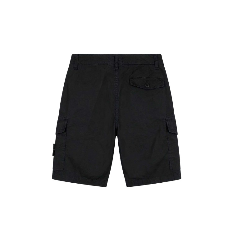 STONE ISLAND Bermuda neri cargo bambini