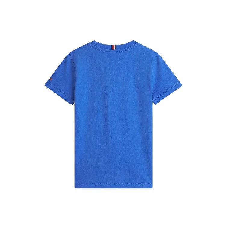 TOMMY HILFIGER T-shirt azzurra con logo bambino