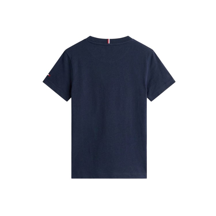 TOMMY HILFIGER T-shirt blu navy logo varsity bambino