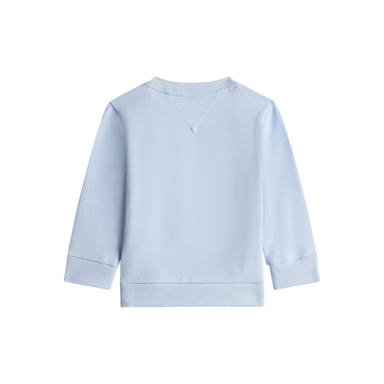 TOMMY HILFIGER Felpa celeste con bandierina neonato