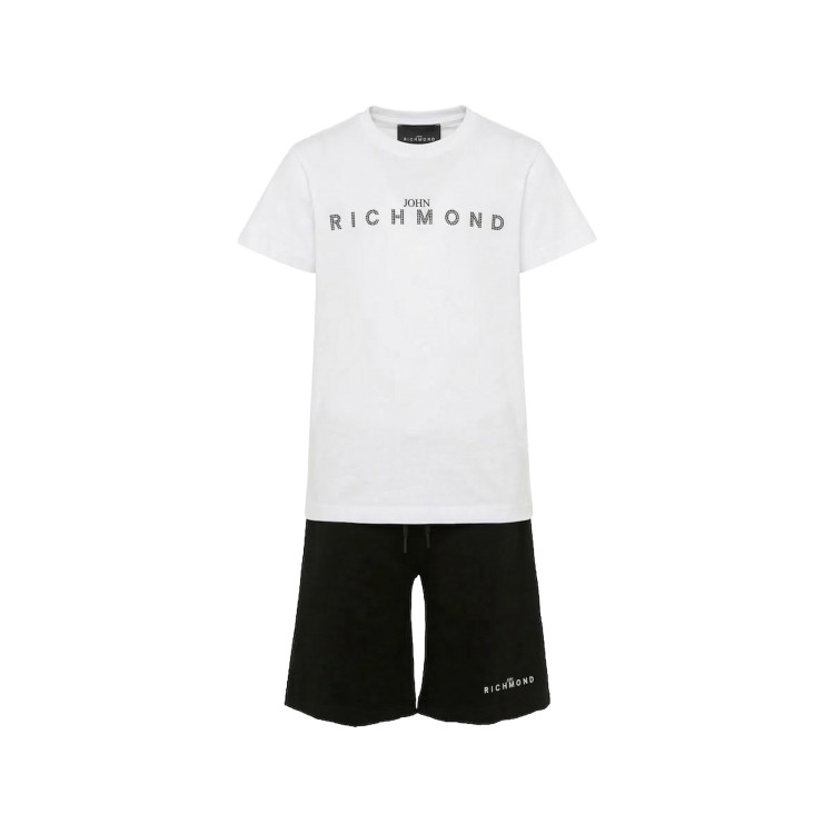 JOHN RICHMOND Completo bianco t-shirt e shorts bambino