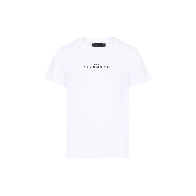 JOHN RICHMOND T-shirt bianca con logo piccolo bambino