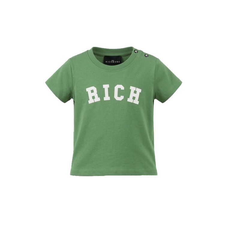 JOHN RICHMOND Completo verde t-shirt e shorts neonato