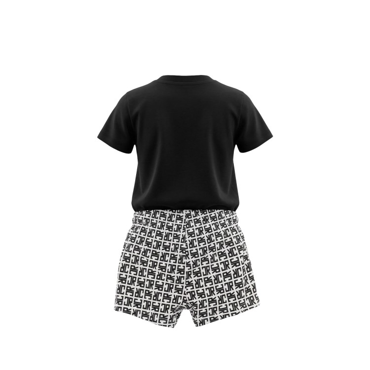 JOHN RICHMOND Completo nero t-shirt e shorts neonato