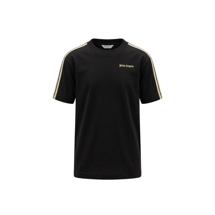 PALM ANGELS T-shirt nera con righe bambino