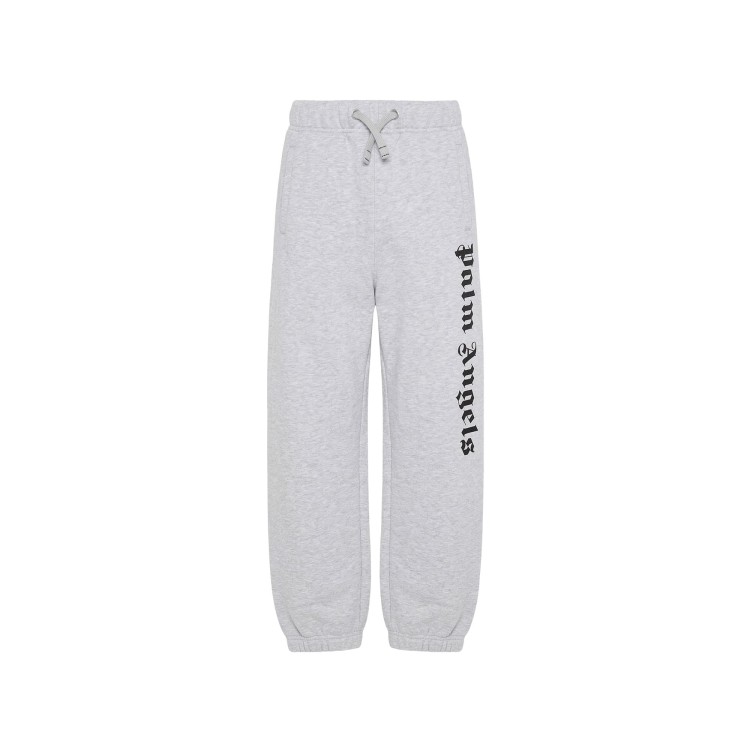 PALM ANGELS Pantaloni grigi con logo bambino