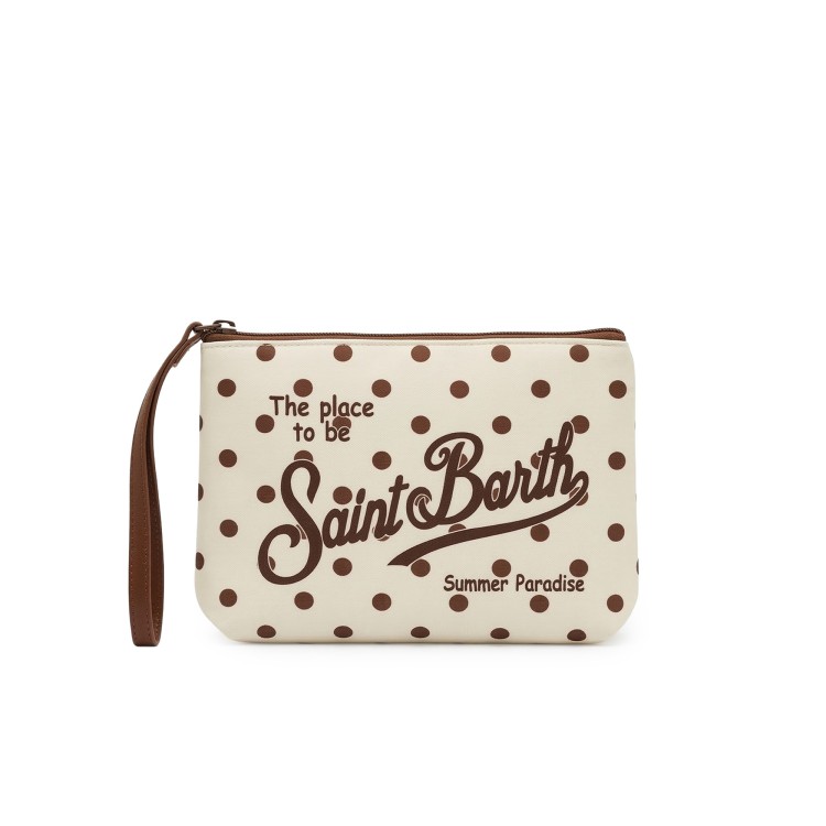 SAINT BARTH Pochette panna a pois bambina