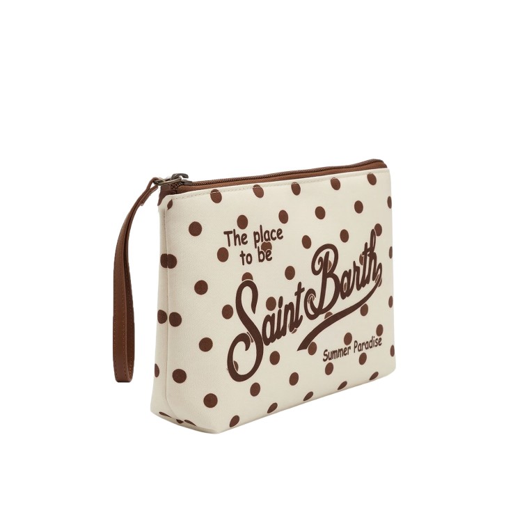 SAINT BARTH Pochette panna a pois bambina