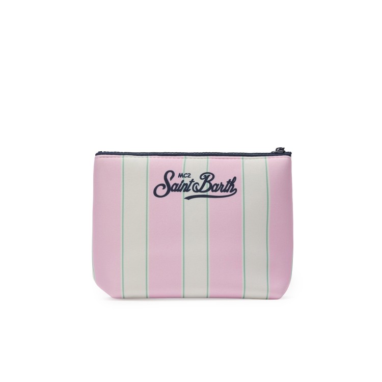 SAINT BARTH Pochette rosa a righe bambina