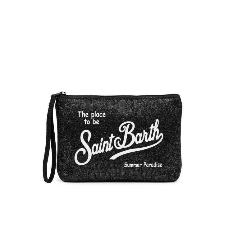 SAINT BARTH Pochette nera lurex bambina
