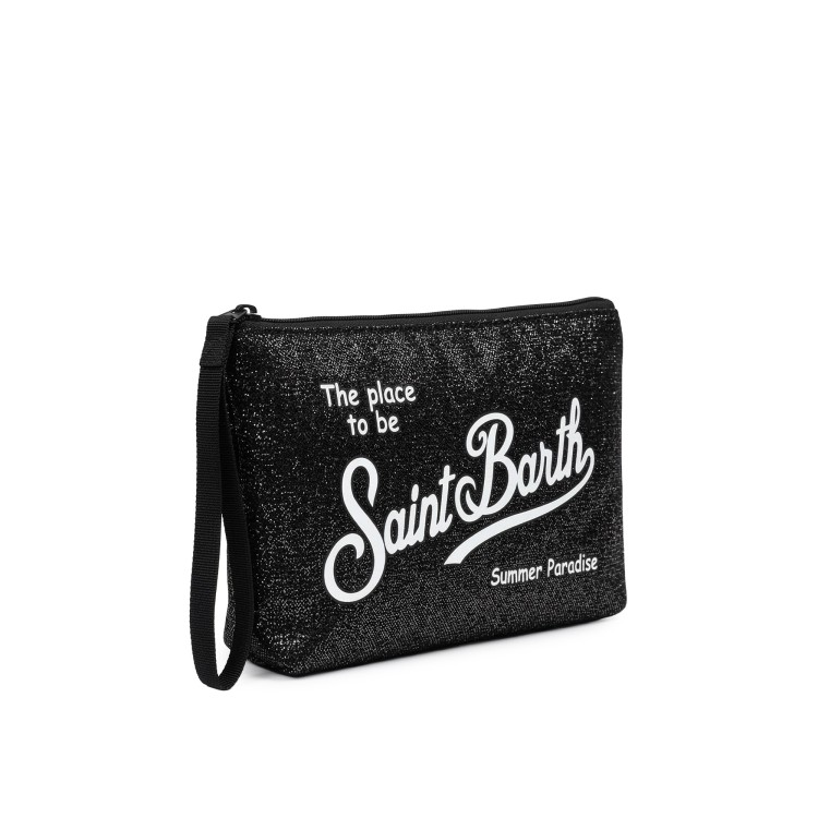 SAINT BARTH Pochette nera lurex bambina