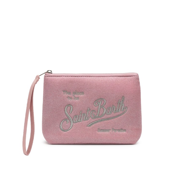 SAINT BARTH Pochette rosa lurex bambina
