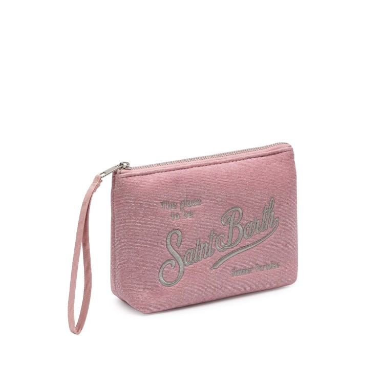 SAINT BARTH Pochette rosa lurex bambina