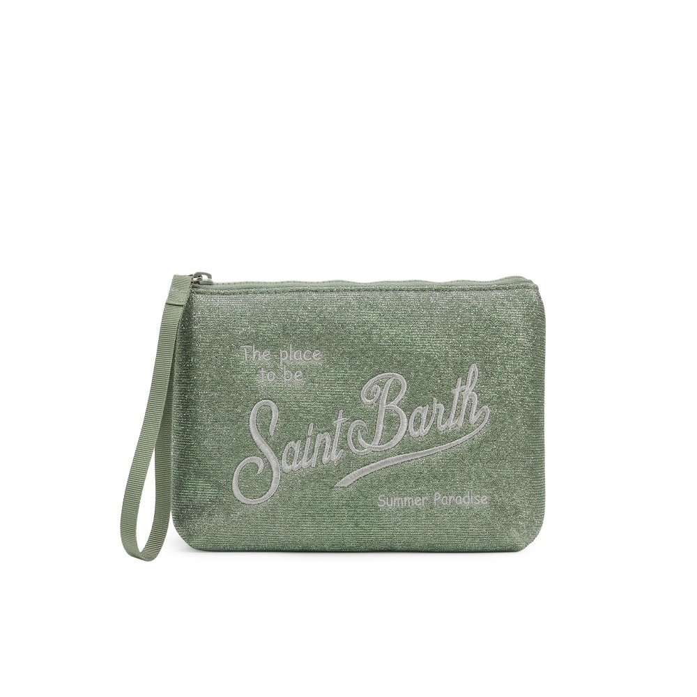 SAINT BARTH Pochette verde...