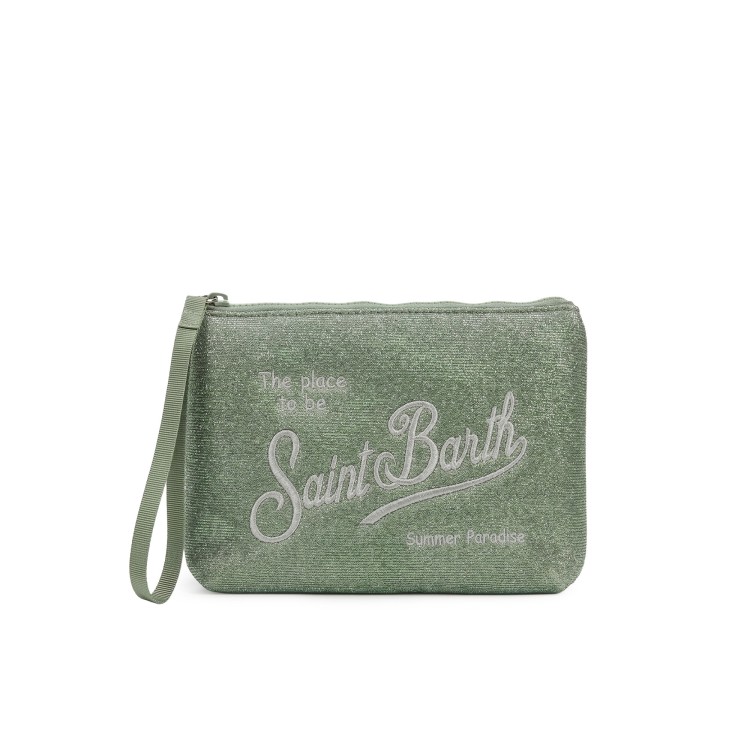 SAINT BARTH Pochette verde lurex bambina