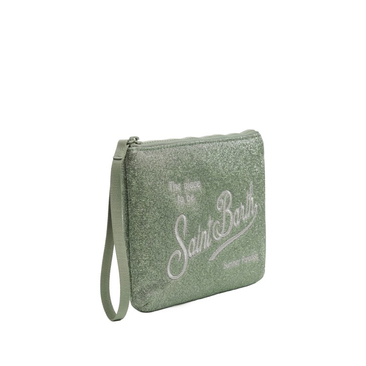 SAINT BARTH Pochette verde lurex bambina