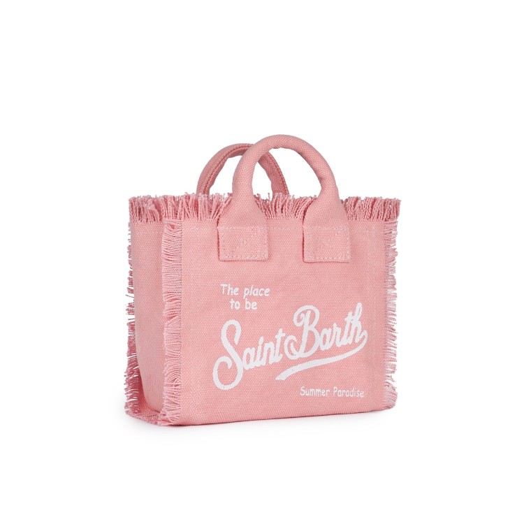 SAINT BARTH Borsa Vanity Mini rosa in canvas bambina