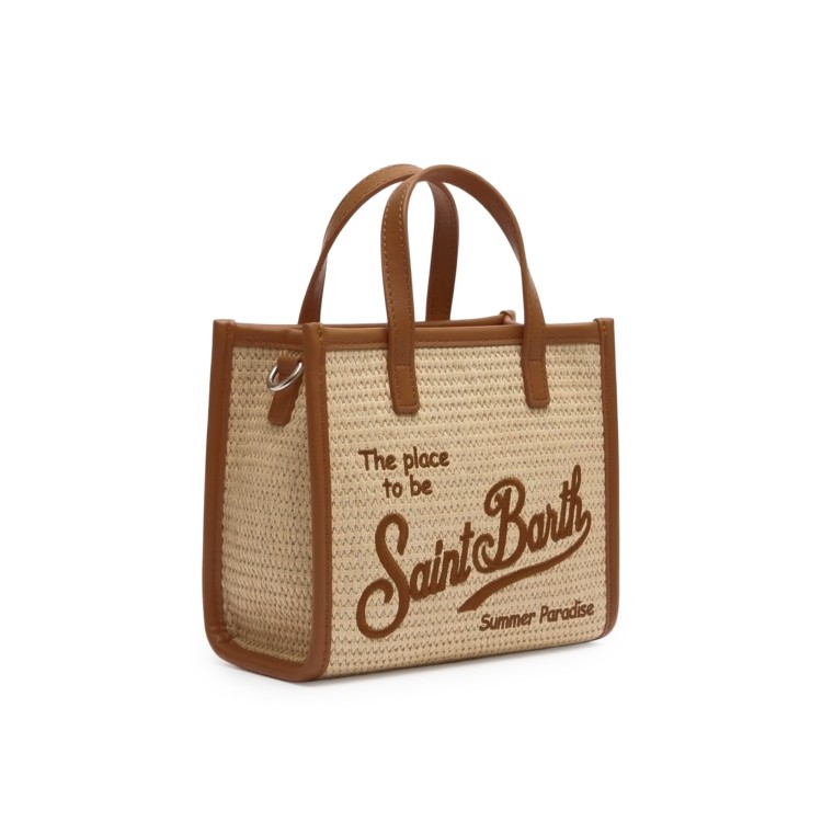 SAINT BARTH Borsa Vivian mini con profili in vera pelle bambina