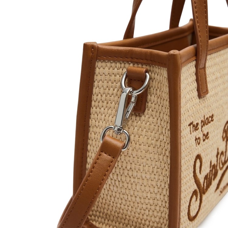 SAINT BARTH Borsa Vivian mini con profili in vera pelle bambina