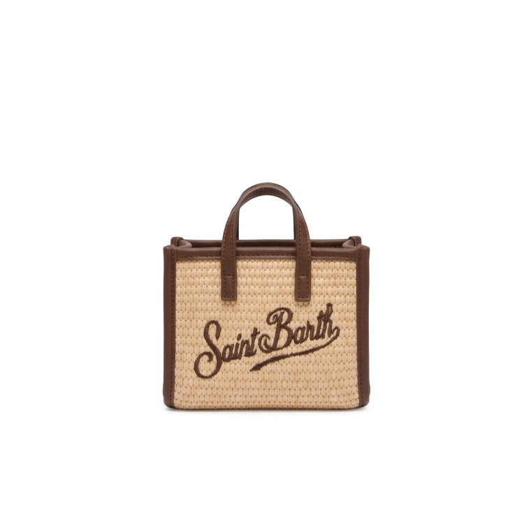 SAINT BARTH Borsa Vivian Micro con profili marroni bambina