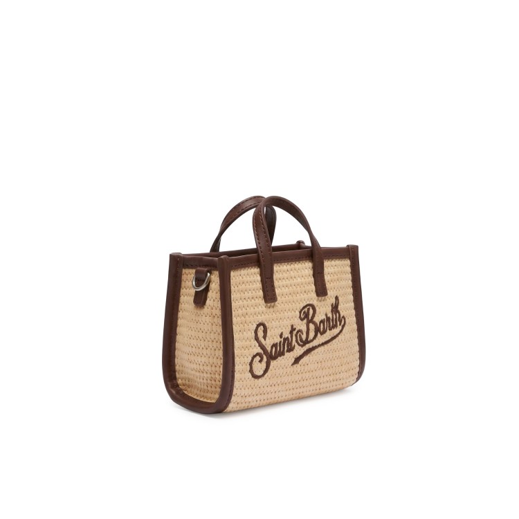 SAINT BARTH Borsa Vivian Micro con profili marroni bambina
