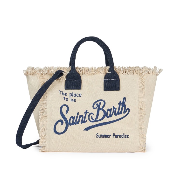 SAINT BARTH Borsa Colette avorio in canvas bambina