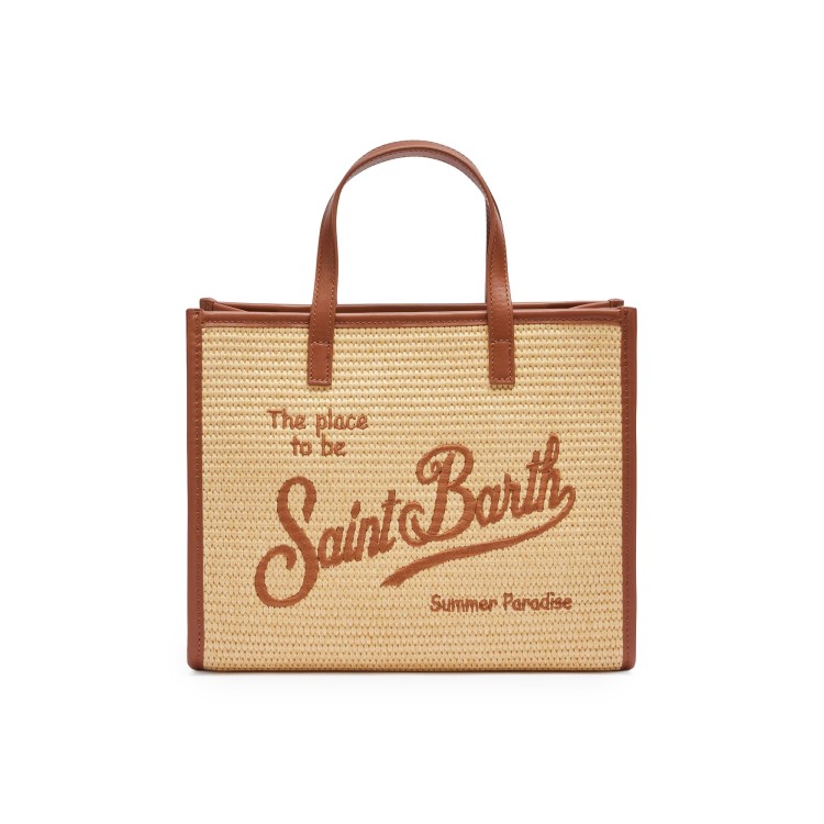 SAINT BARTH Borsa Vivian con profili marroni bambina