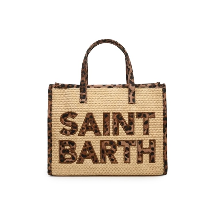 SAINT BARTH Borsa Vivian con patch leopardata bambina