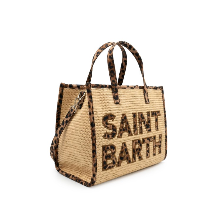 SAINT BARTH Borsa Vivian con patch leopardata bambina